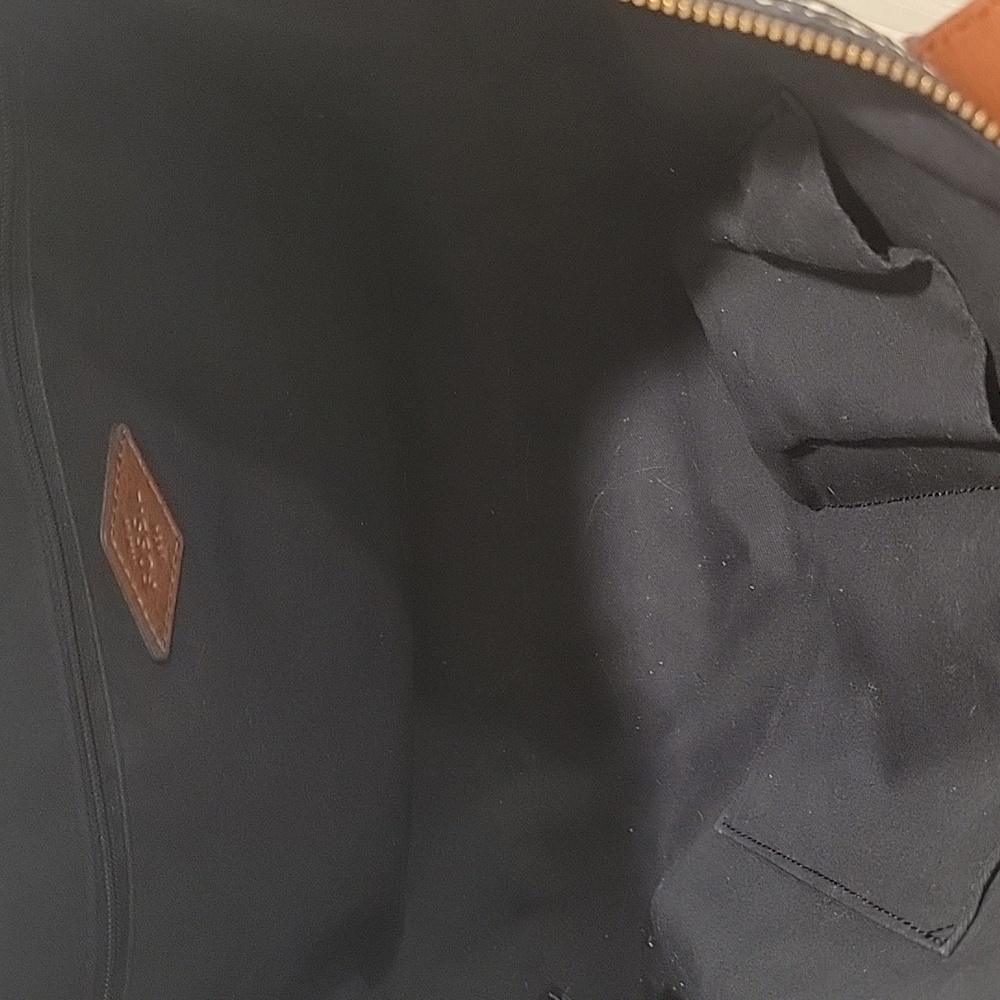 Fossil Vegan Leather Handbag Black Dotted Tote - Picture 5 of 11